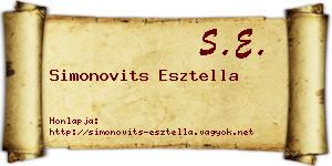 Simonovits Esztella névjegykártya